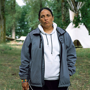 Cherri Foytlin de la nation Navajo Diné, leader du mouvement d'opposition au Bayou Bridge Pipeline 