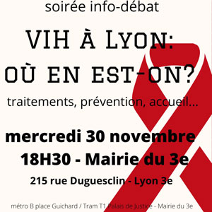 affiche de la soirée info débat VIH à lyon 