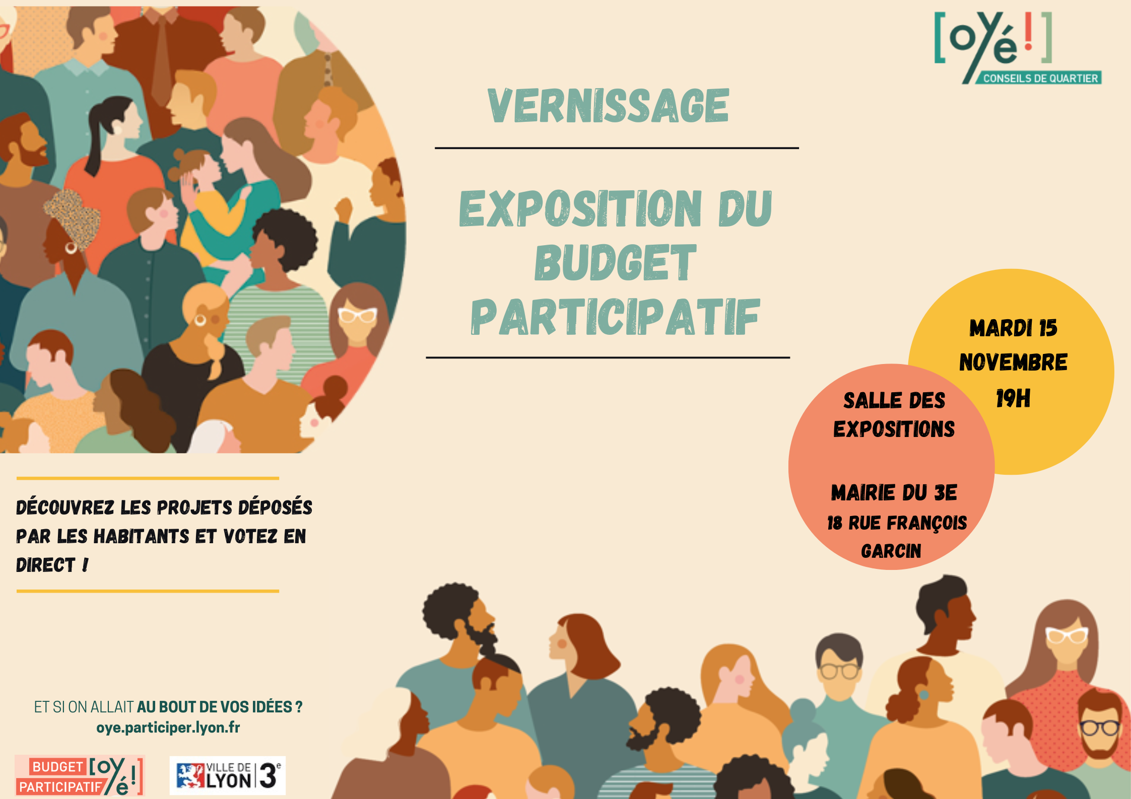 flyer vernissage de l'exposition du budget participatif