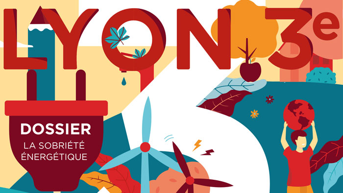 aperçu de la couverture du magazine Lyon 3 numéro 4 dont le dossier est consacré à la sobriété energétique