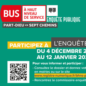 affiche de l'enquête publique du bus à haut niveau de service