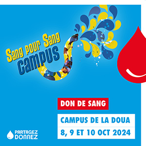 Don du sang au campus de la Doua au Halle de tennis, le 8,9 et 10 octobre 2024