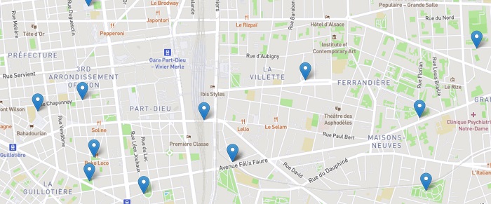 carte des composteurs du 3e arrondissement