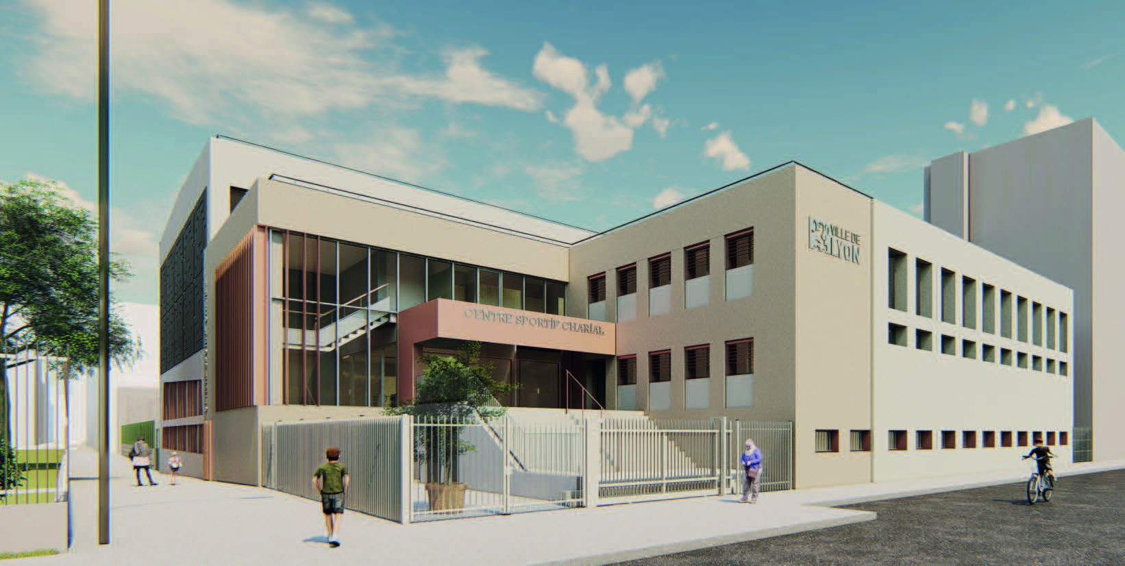 Perspective du futur Complexe sportif par © Lipstick Xanadu